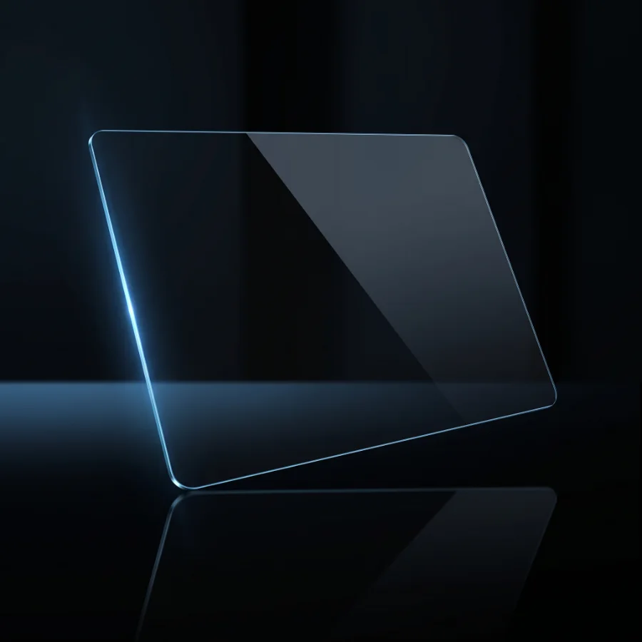 Beschermglas voor tablet, geplaatst