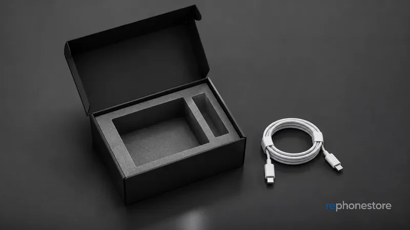 Packaging with foam insert and a usb cable
